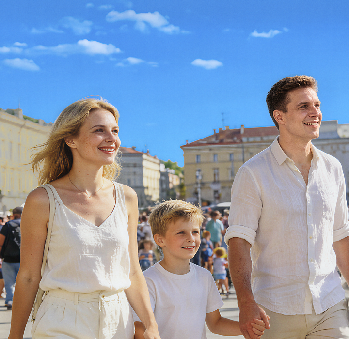 Семья на Всероссийском Параде Семьи